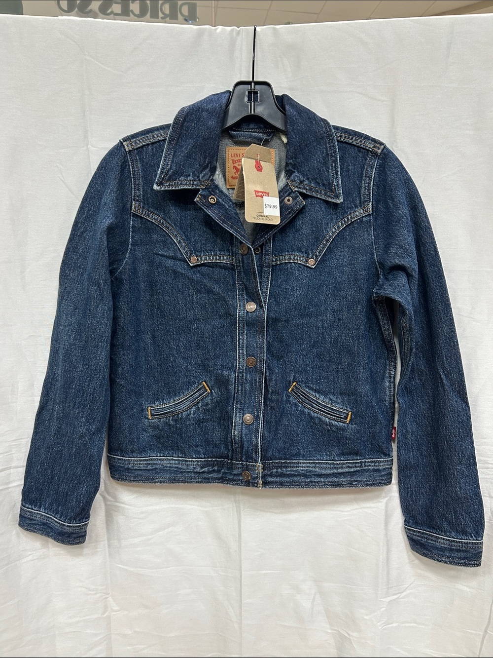 Levi's Women's Dark Blue Denim Trucker Jacket Size XS, NWT